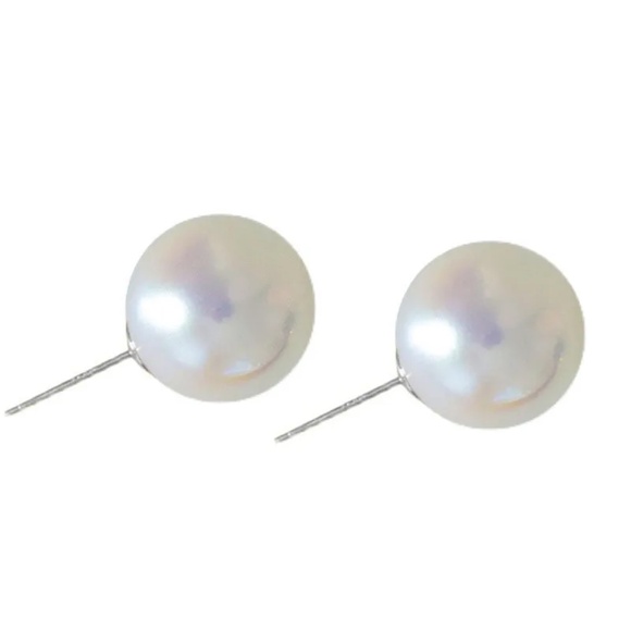 3/$35 6mm Classic Copper Faux Pearl White Ear Studs Earrings Gifts Women - Picture 6 of 7